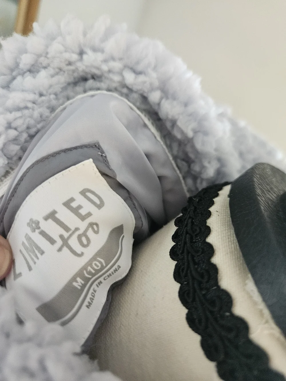 Limited Too Light Gray Sherpa Puffer Jacket
